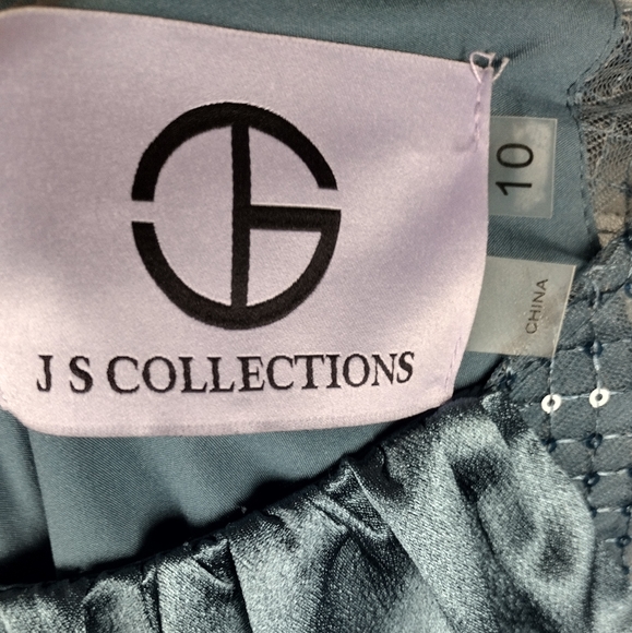 JS COLLECTIONS Leila Raglan Sleeve Jumpsuit Size 10 Aegean Blue NWT - Picture 9 of 12